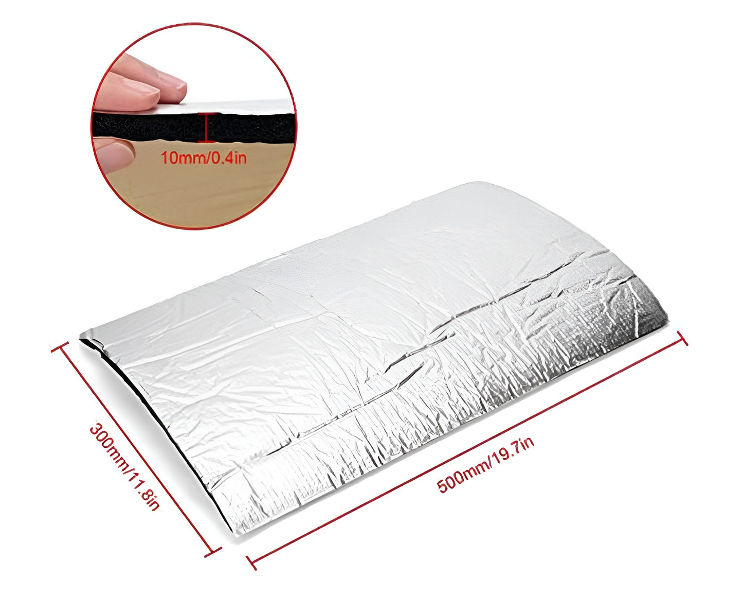 10PCS Car Heat Shield Mat Sound Deadener, 50x30CM Automotive Dampening Insulation for Noise Proofing, Vibration Resistance - Perfect for Doors, Floors, Hood, Trunk, and More