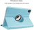Case Cover For iPad Air 4, 360 Degree Rotating Stand PU Leather