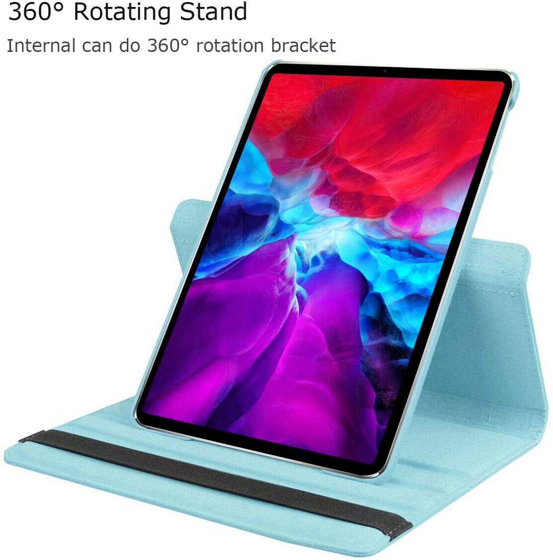 Case Cover For iPad Air 4, 360 Degree Rotating Stand PU Leather