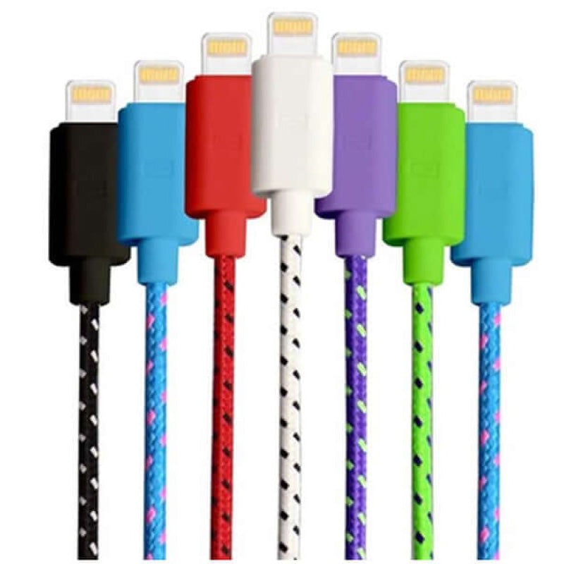 Brand New 3 Meter Braided Fabric Sync Data Cable USB Charger for iPhone 6, 6 Plus, 5, 5C, 5S, and iPad