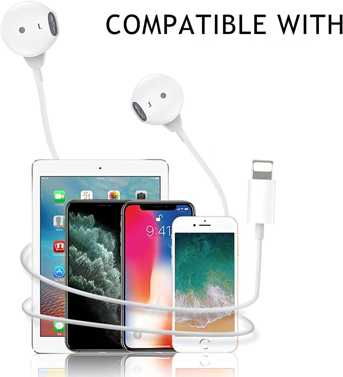 Aftermarket Earbuds Lightning Headphones for iPhone