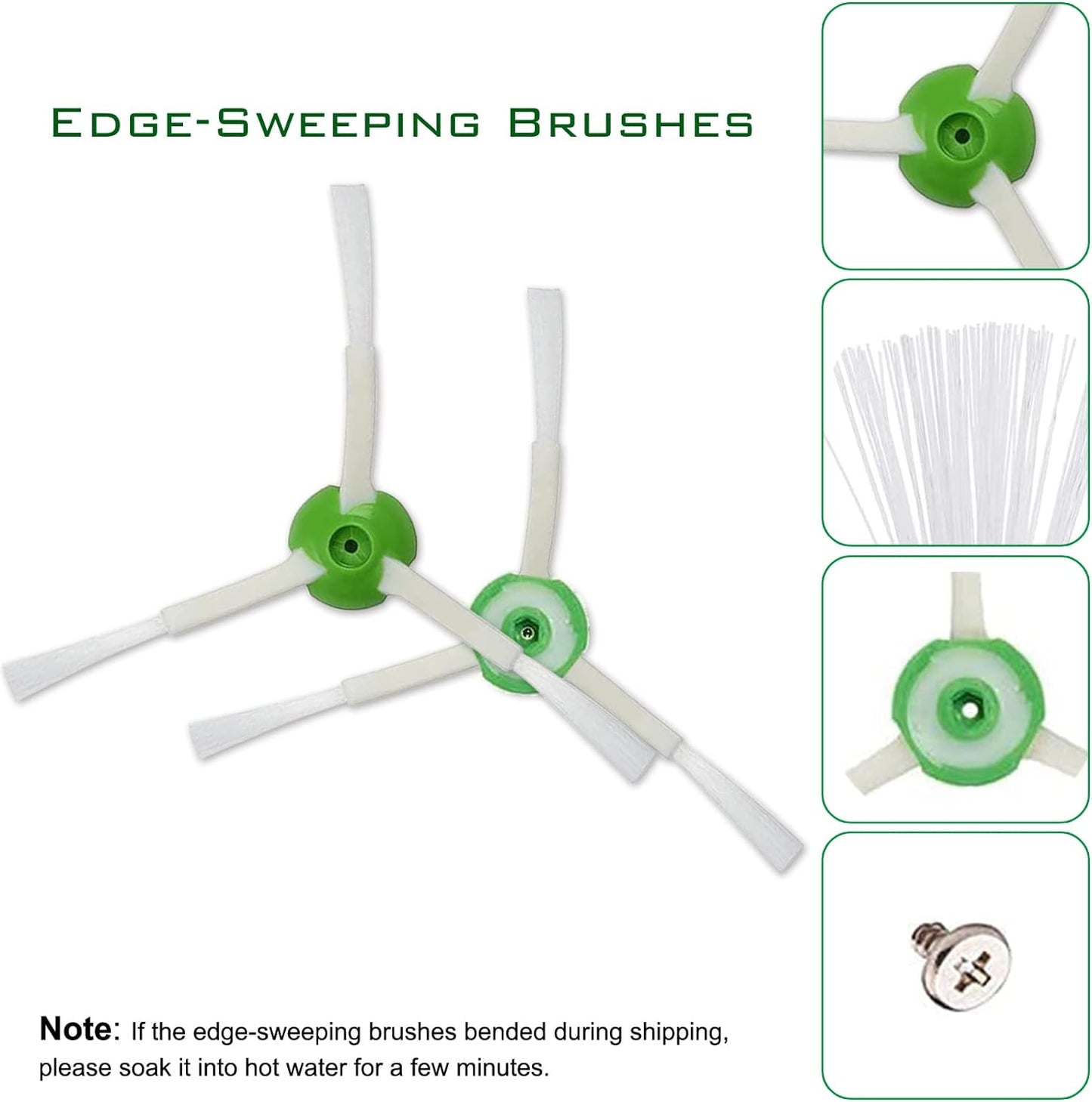 Main Brush Filters Cleaner Side Brushes Accessories for iRobot Roomba i7 E5 E6 - Multi-A