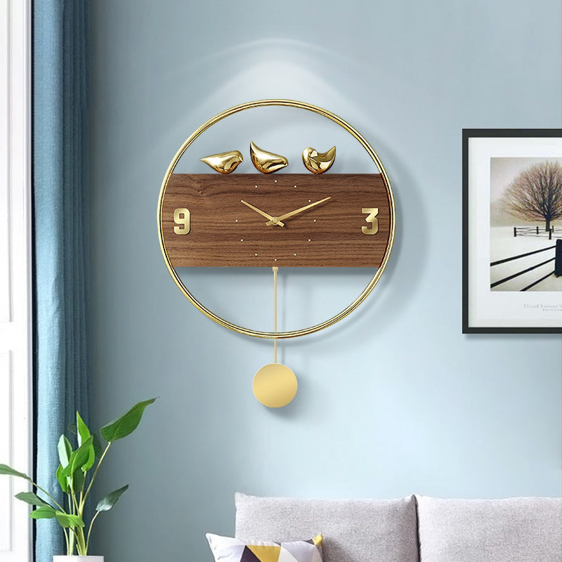 Big Retro Wrought Iron Wall Clock
