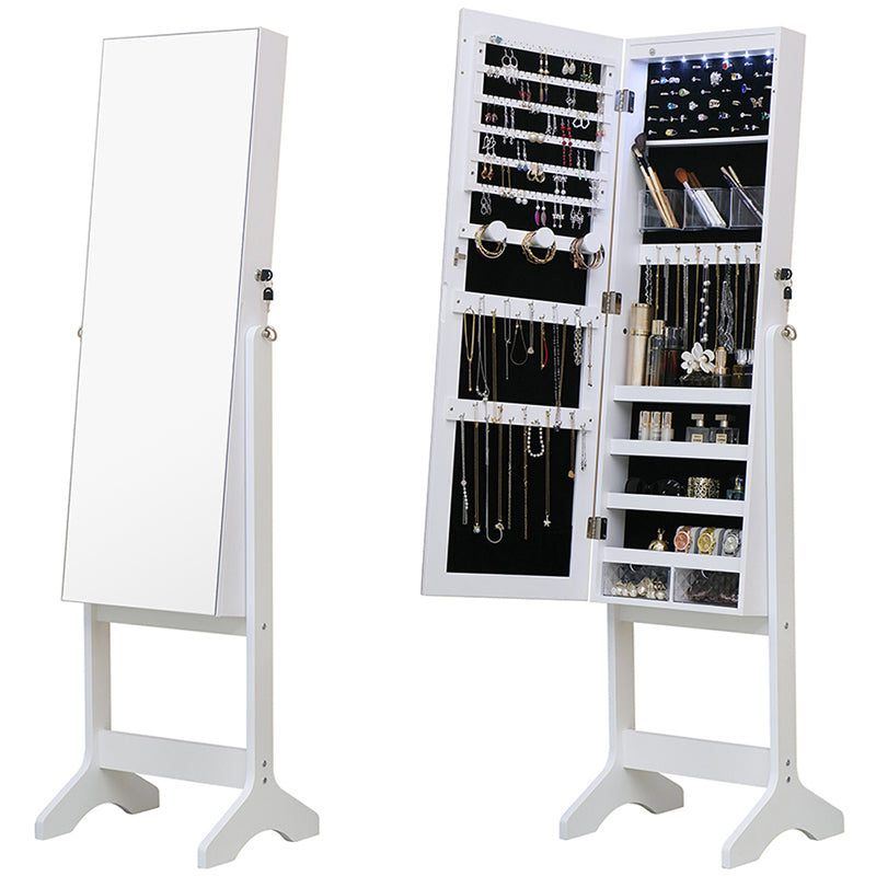 Jewelry Cabinet with Full-Length Mirror – Stylish and Practical Jewelry Storage Solution