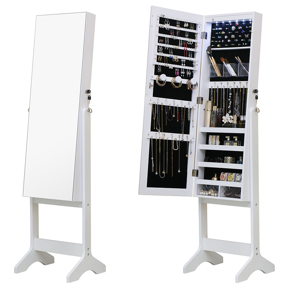 Jewelry Cabinet with Full-Length Mirror – Stylish and Practical Jewelry Storage Solution