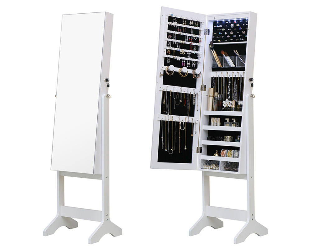 Jewelry Cabinet with Full-Length Mirror – Stylish and Practical Jewelry Storage Solution