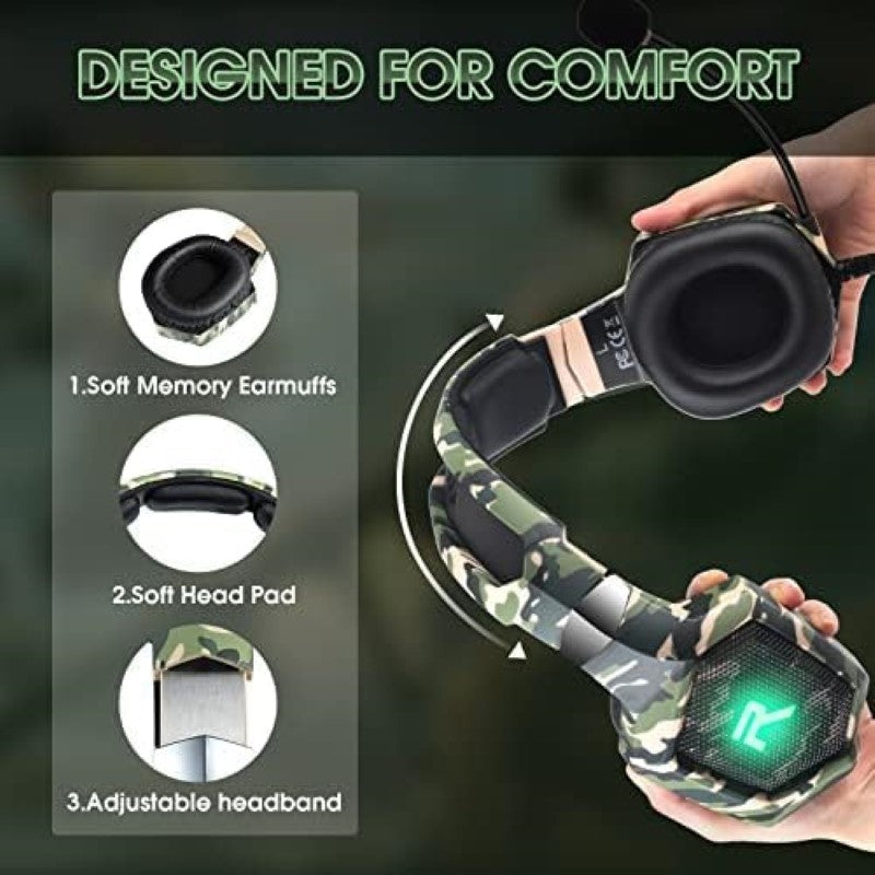 Gaming Headset Onikuma K8 Gaming Headset LED Surround Sound Mic