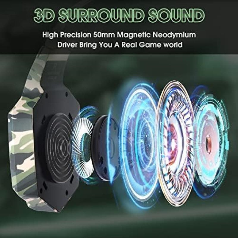 Gaming Headset Onikuma K8 Gaming Headset LED Surround Sound Mic