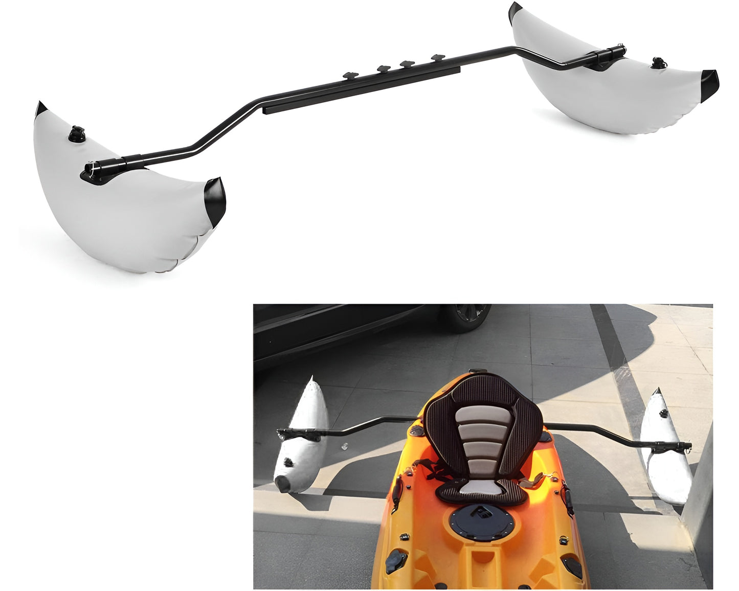 Kayak Inflatable Boat Outrigger Canoe Balance Boat Standing Float Stabilizer Kit