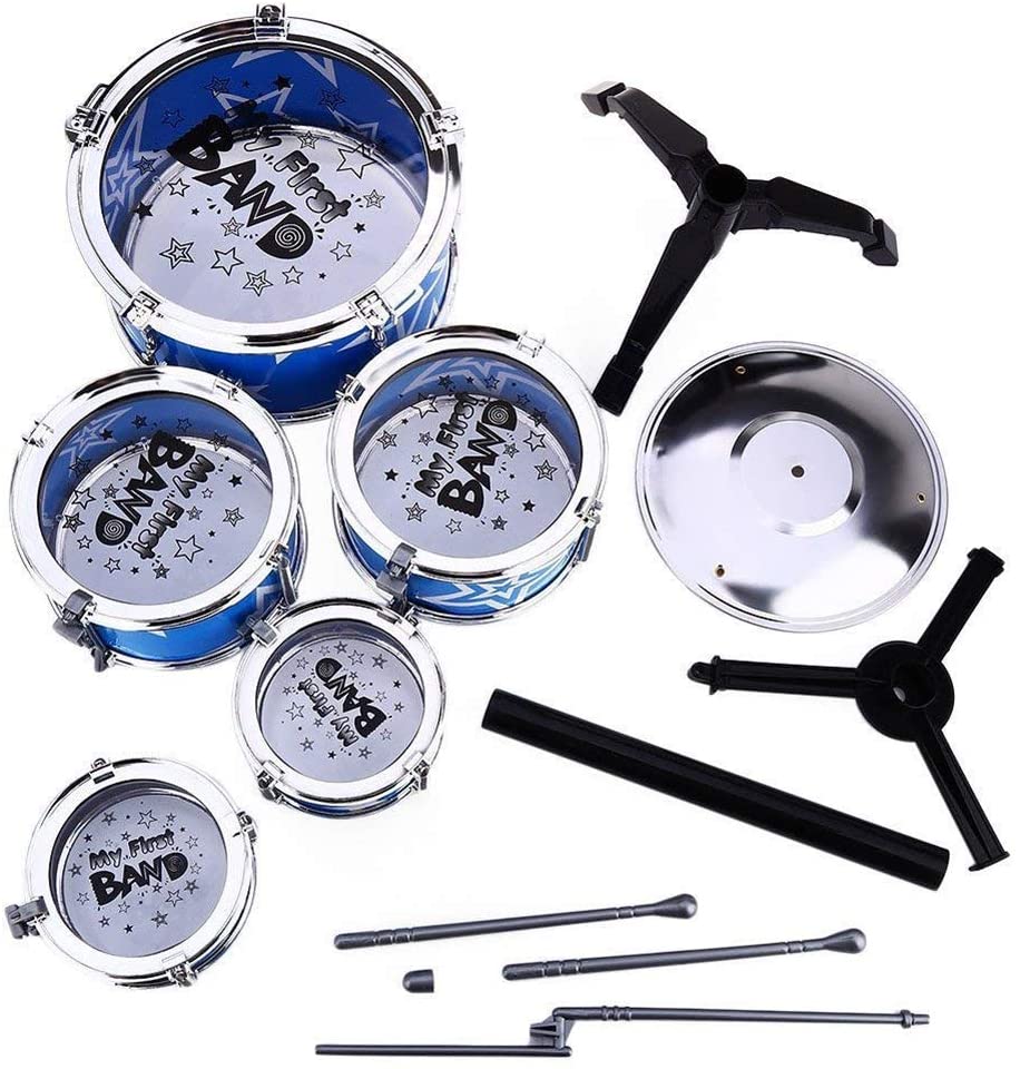 5 Piece Drum Set Junior Starter Drum Kit with Cymbals