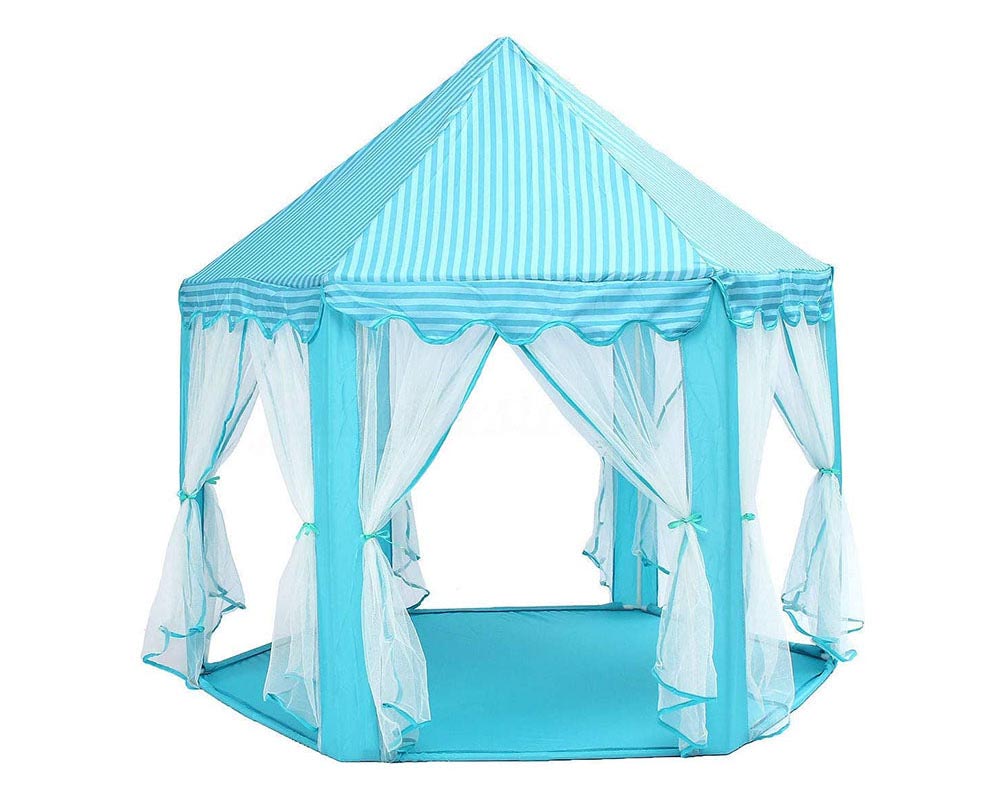 Blue Fairy Castle Tent with Star Lights