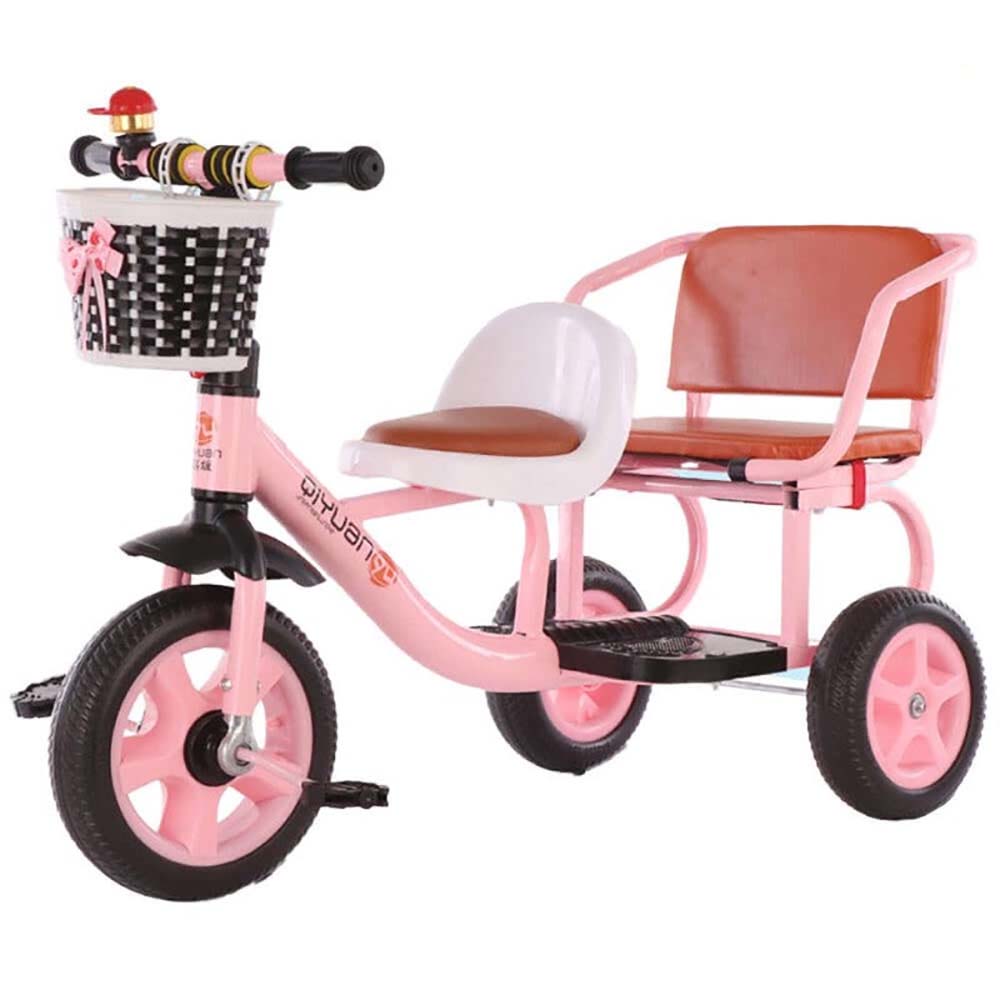 Pink Riding Trike with Pedals – 3 Wheel Balance Ride for Early Learners