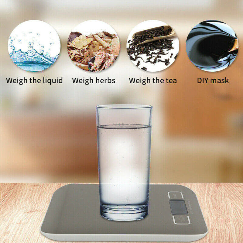 Streamlined Precision: 10KG Stainless Steel Kitchen Scale