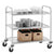 3-Tier Stainless Steel Kitchen Trolley - Durable Storage Cart for Kitchen, Hotel, and Medical Use