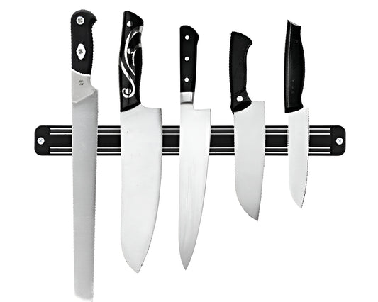 Magnetic Knife Holder Wall Mount Black