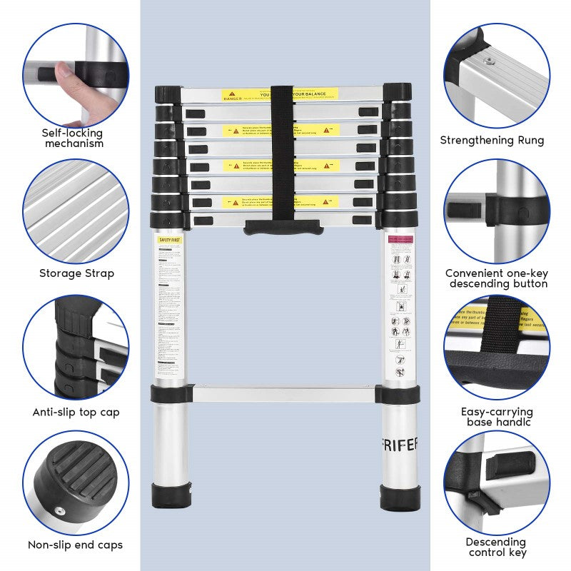 2.6M Telescopic Foldable Ladder