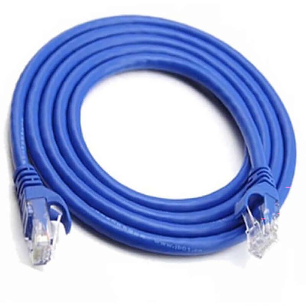 LAN Cable 10M Cat5e - High-Speed LAN Cable with RJ45 Connectors for Internet, Audio & Video (Blue)