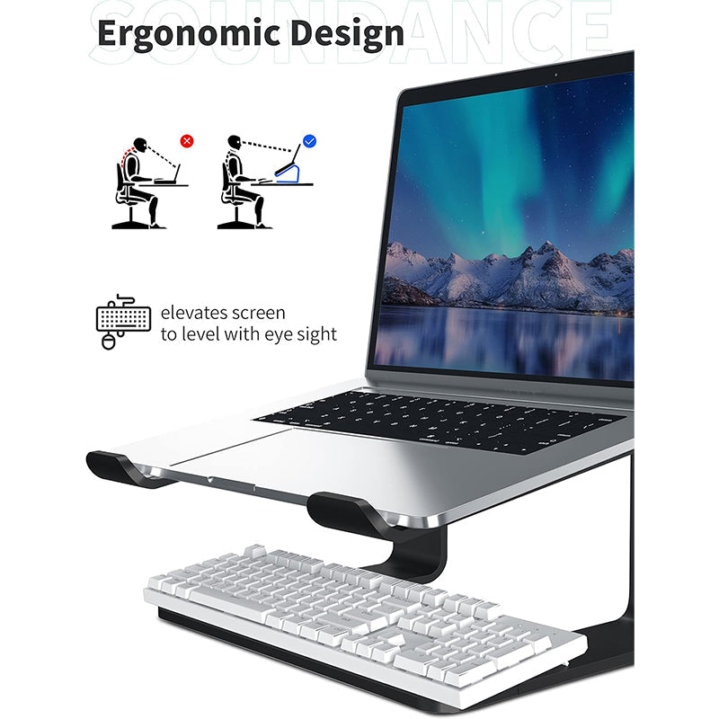 Laptop Stand for Desk – Ergonomic Aluminum Laptop Stand with Cooling Design & Universal Fit