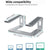 Laptop Stand for Desk – Ergonomic Aluminum Laptop Stand with Cooling Design & Universal Fit