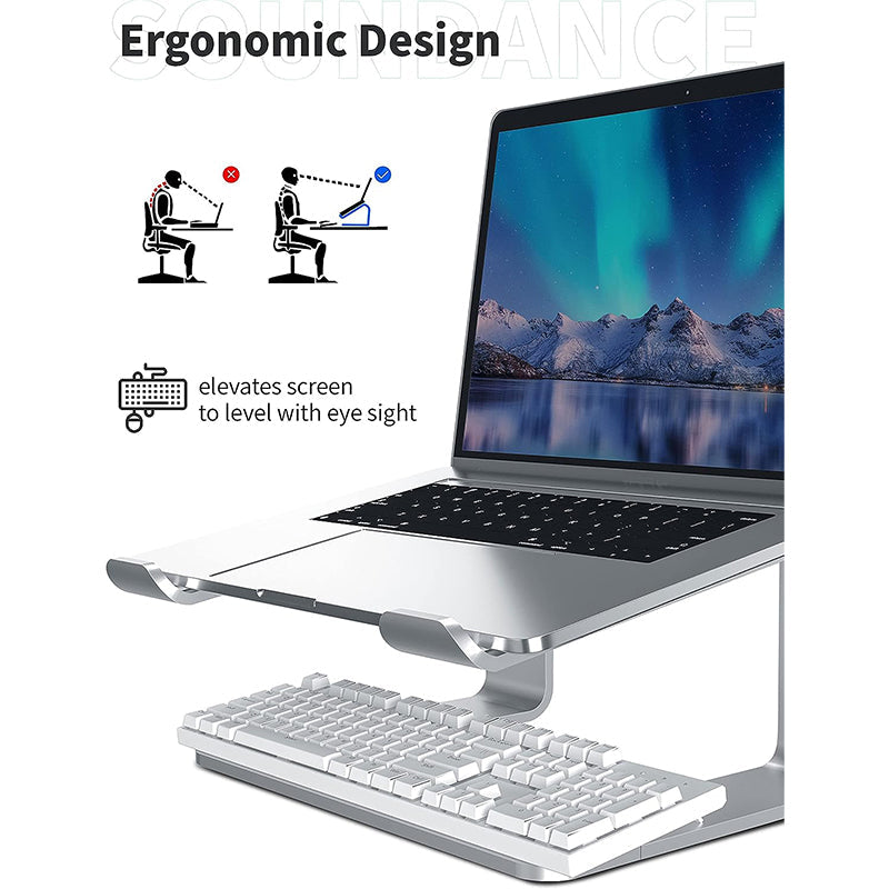 Laptop Stand for Desk – Ergonomic Aluminum Laptop Stand with Cooling Design & Universal Fit
