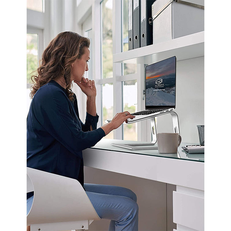 Laptop Stand for Desk – Ergonomic Aluminum Laptop Stand with Cooling Design & Universal Fit