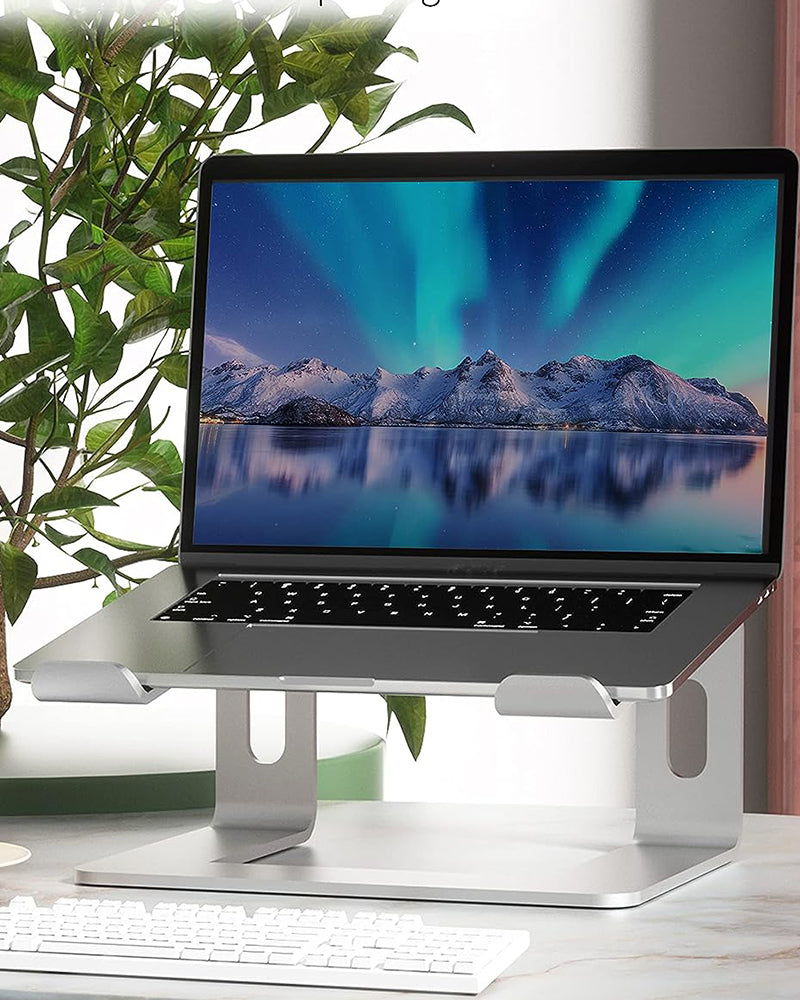Laptop Stand for Desk – Ergonomic Aluminum Laptop Stand with Cooling Design & Universal Fit