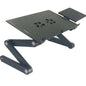 Laptop Stand for Bed and Sofa, Cozy Desk Portable Adjustable Laptop Table Stand Up/Sitting with 2 CPU Cooling Fans and Mouse Pad