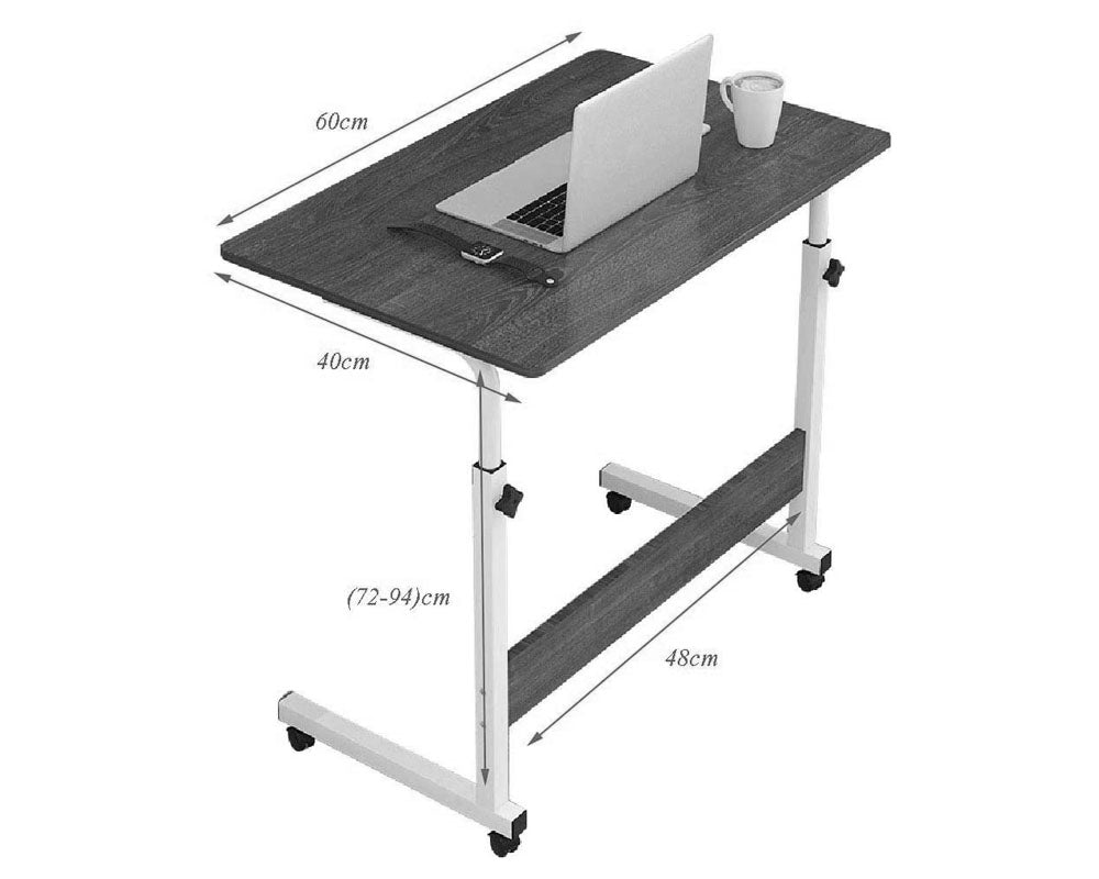 Coffee Table Side Table - Movable Lifting Overbed Desk Tray for Bedroom, Living Room, and Dorm Room
