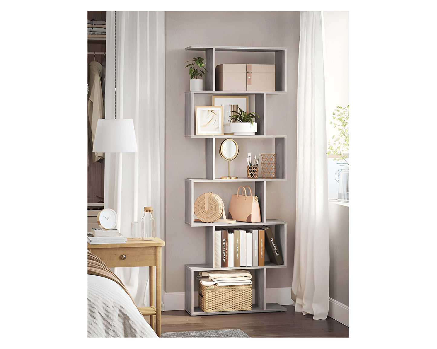 Bookshelf Bookcase Free Standing Cabinet