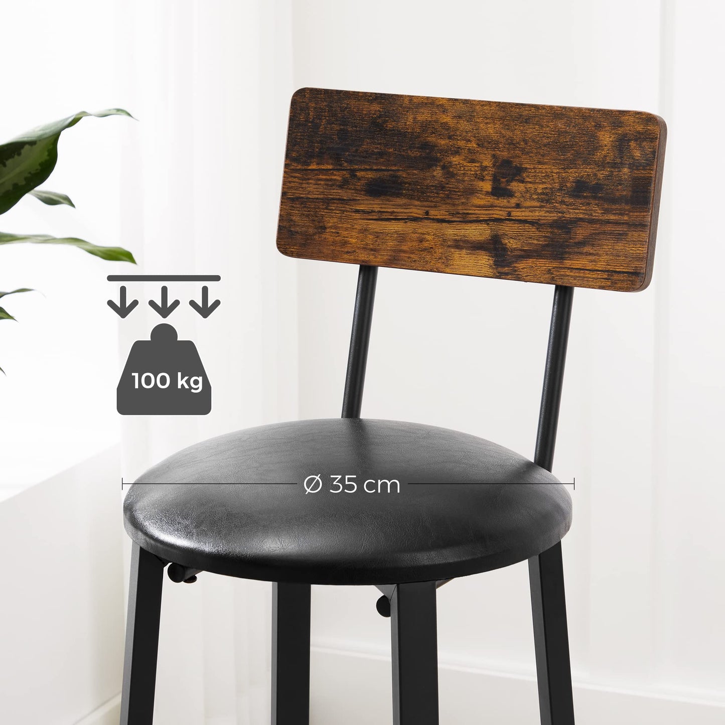 VASAGLE Bar Stools 2-Pack