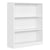VASAGLE 3 Tier Bookcase with Adjustable Shelves – White