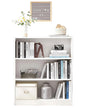 VASAGLE 3 Tier Bookcase with Adjustable Shelves – White