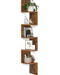 VASAGLE Floating Corner Shelf - 5-Tier 126cm High