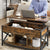 VASAGLE Coffee Table, Storage Compartments