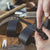 59PCs Leather Craft Tools Kit Tools DIY Groover Punch Kit Stiching Carving Craft Sewing