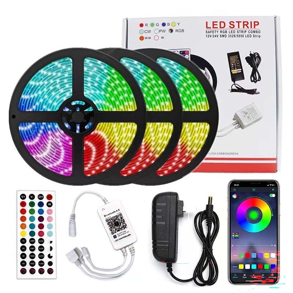 15M Waterproof RGB LED Strip Lights Bluetooth