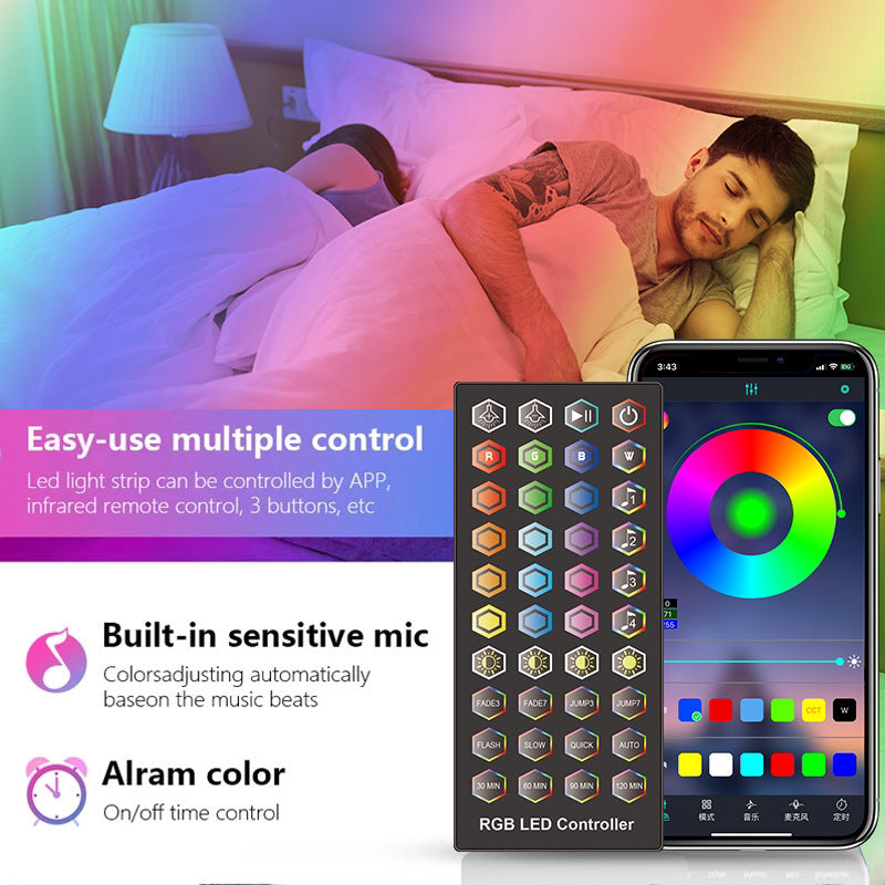 LED Strip Lights 20M 5050RGB 24key Remote