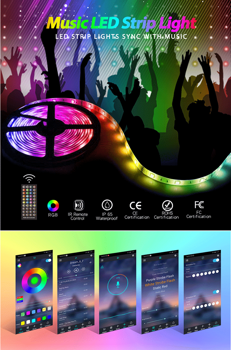 LED Strip Lights 20M 5050RGB 24key Remote