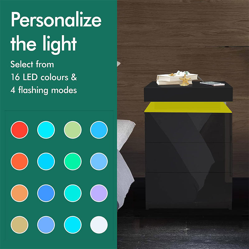 LED Bedside Table 16 LED Colors