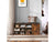 VASAGLE Wooden Shoe Bench in Brown with Storage Compartment