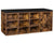 VASAGLE Wooden Shoe Bench in Brown with Storage Compartment