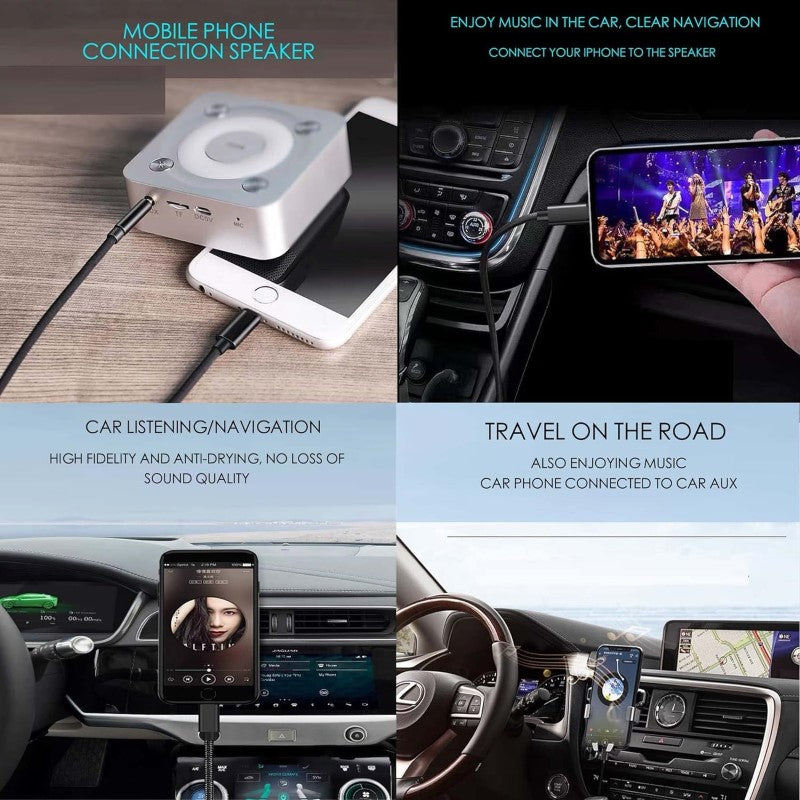 Lightning to AUX Cable Black