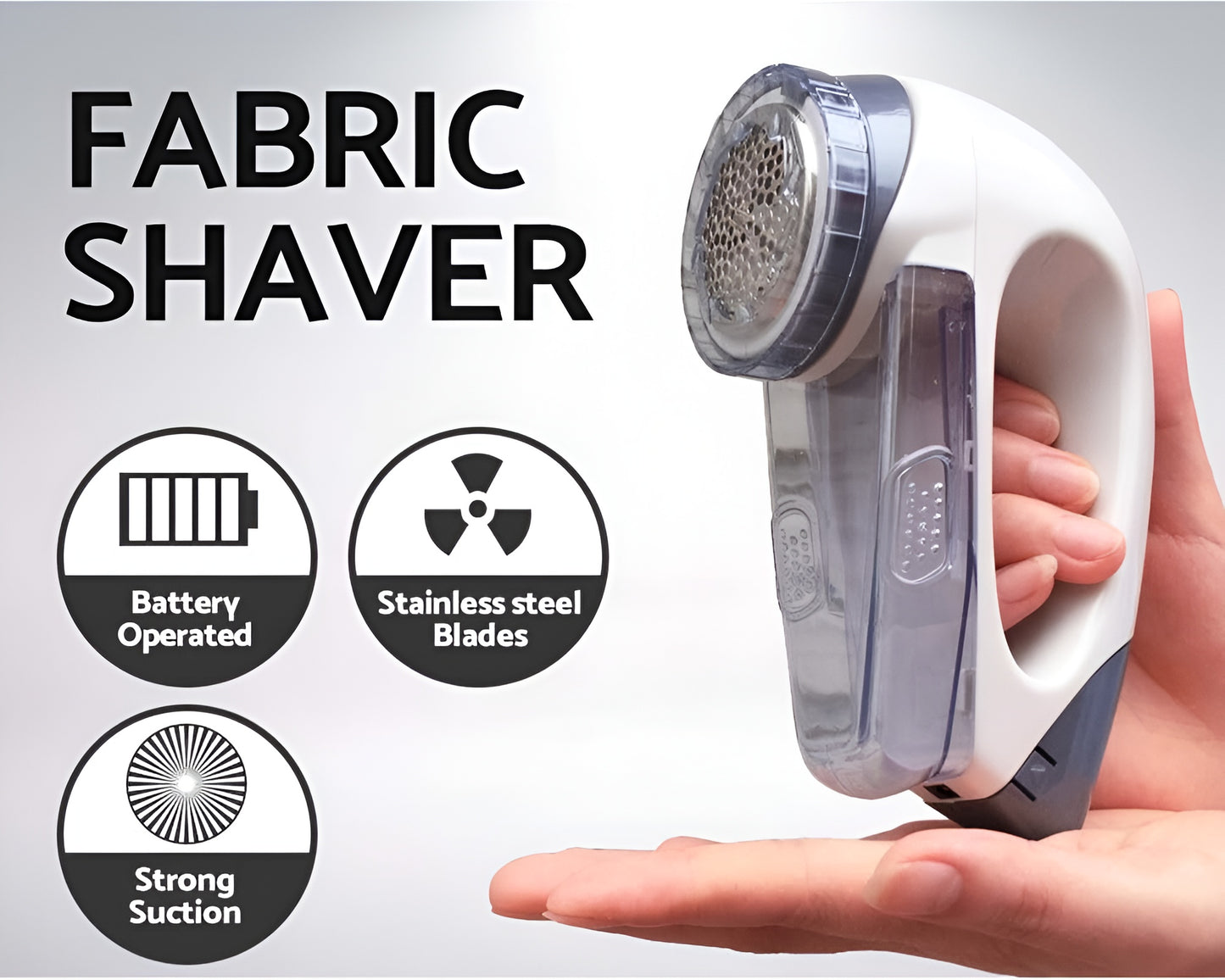 Lint Remover Electric Machine - Fabric Shaver with 2 Cutter Heads