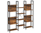 Industrial Bookshelf Bookcase 14 Shelf