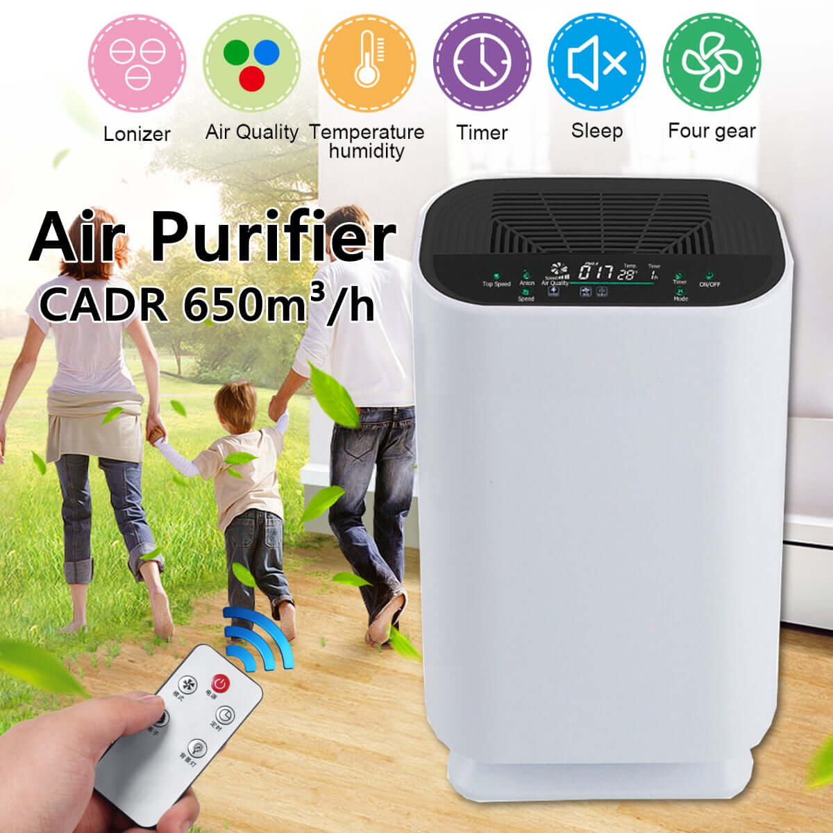Air Purifier Ioniser Quiet Mode Hepa With Dual Filtration