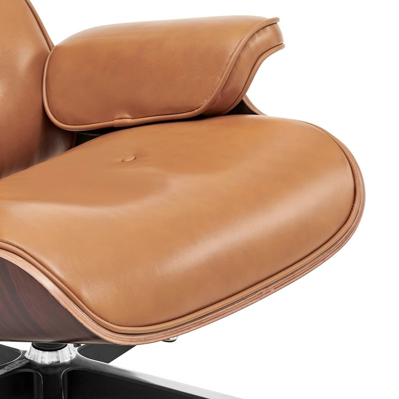 Replica Premium Leather Lounge Chair &amp; Ottoman, chair