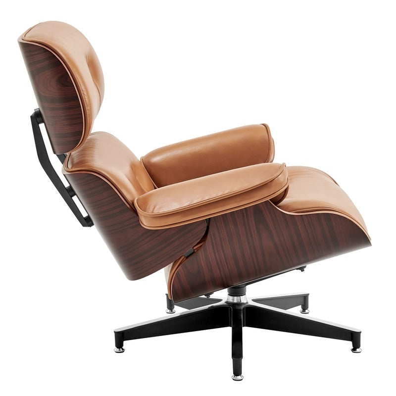 Replica Premium Leather Lounge Chair &amp; Ottoman, chair