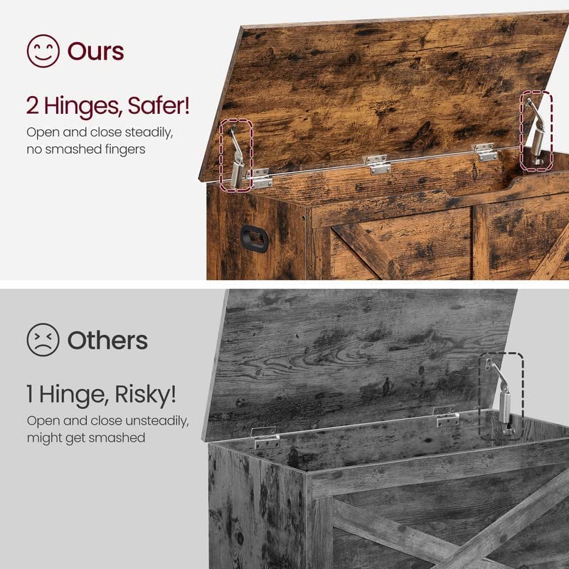 Vasagle Farmhouse Style Storage Bench