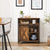 VASAGLE Storage Cabinet with Sliding Barn Door | Rustic Brown and Black – Industrial Style Storage Solution