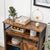 VASAGLE Storage Cabinet with Sliding Barn Door | Rustic Brown and Black – Industrial Style Storage Solution